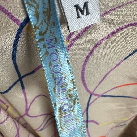 Moonlight nude artistic colorful print lightweight dress size medium - Picture 5 of 6